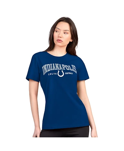 G-iii 4Her by Carl Banks Women's Royal Indianapolis Colts Super-Slim Lightweight Winning Crew T-Shirt