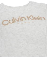 Calvin Klein Baby Boys 2-Piece Fleece Semi-Snap Sweatsuit and Joggers Set