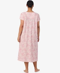 Lauren Ralph Plus Flutter Sleeves Ballet Nightgown