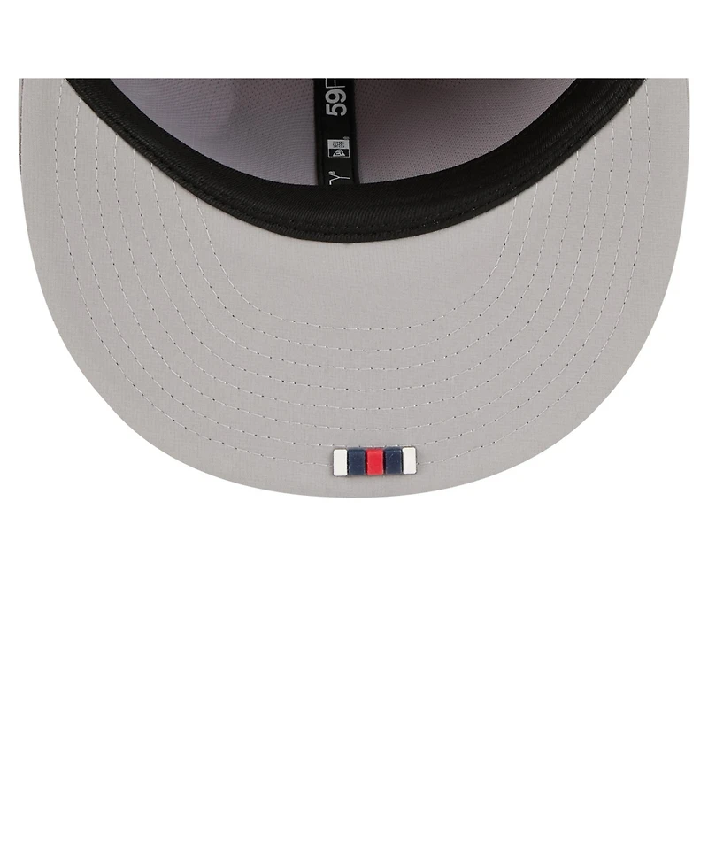 New Era Men's Gray England Patriots 2025 Sideline 59FIFTY Fitted Hat