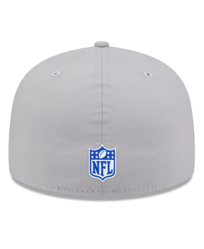 New Era Men's Gray York Giants 2025 Sideline 59FIFTY Fitted Hat