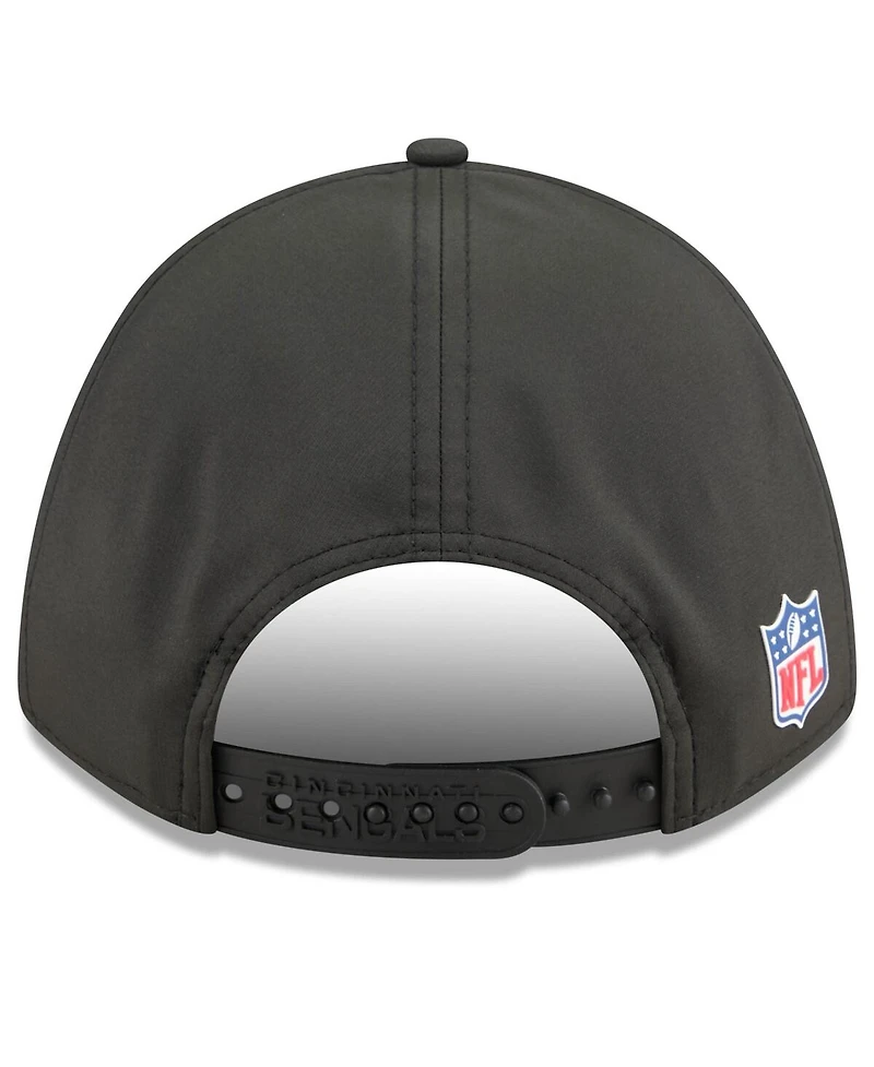 New Era Big Boys and Girls Black Cincinnati Bengals 2025 Sideline 9FORTY Adjustable Hat