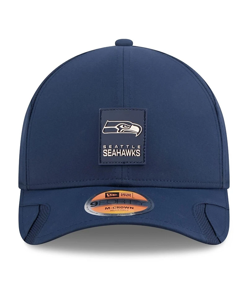 New Era Big Boys and Girls College Navy Seattle Seahawks 2025 Sideline M-crown 9FORTY Adjustable Hat