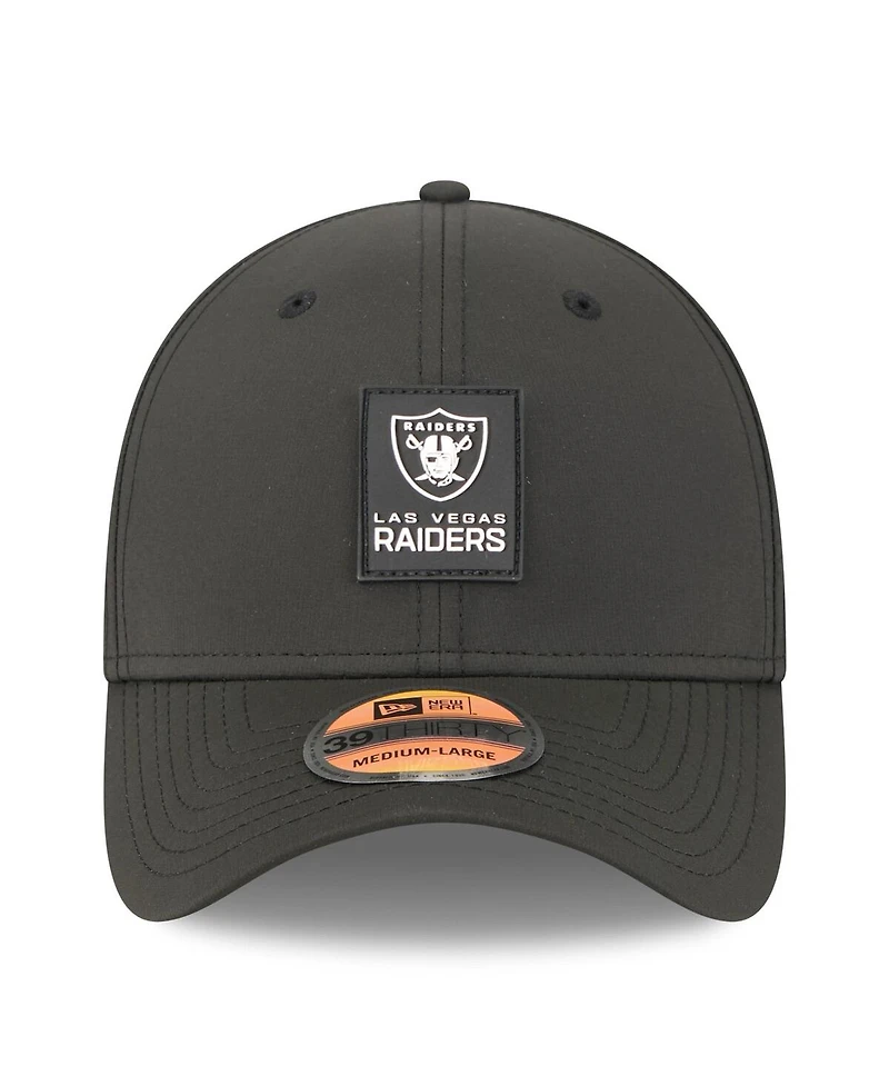 New Era Men's Black Las Vegas Raiders 2025 Sideline 39THIRTY Flex Hat