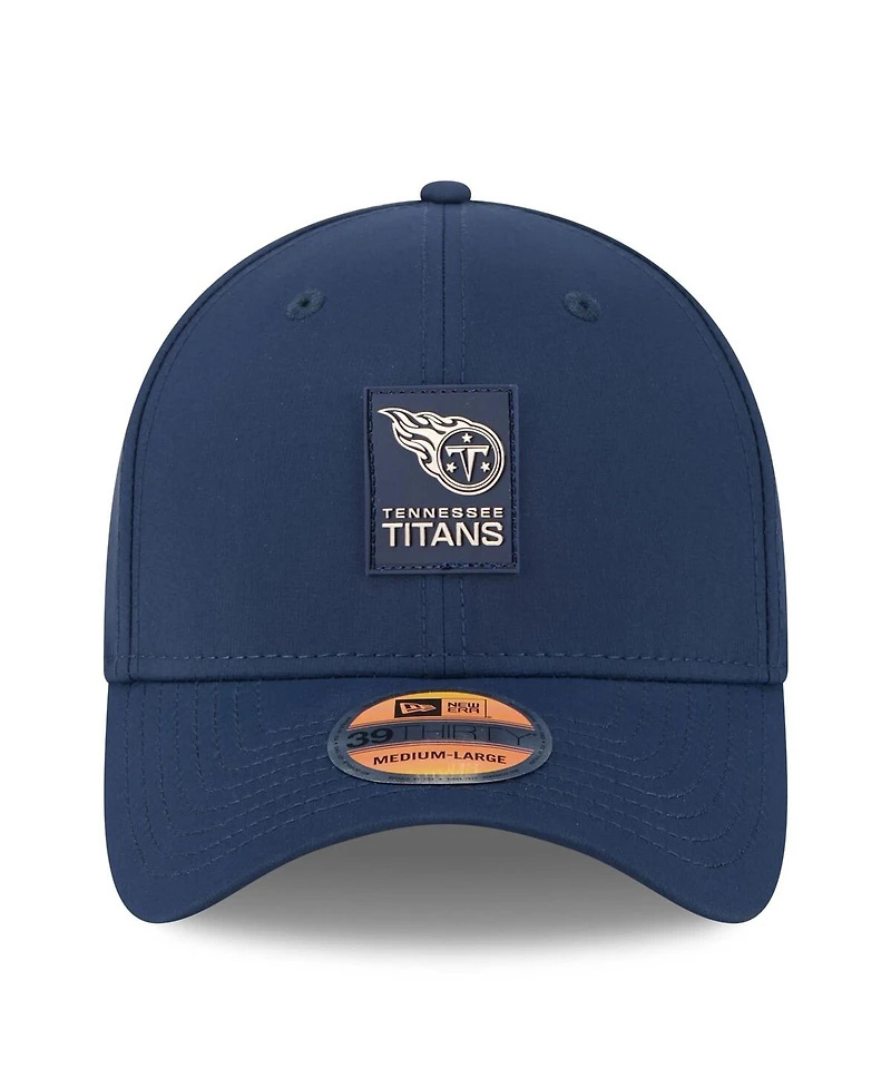 New Era Men's Navy Tennessee Titans 2025 Sideline 39THIRTY Flex Hat