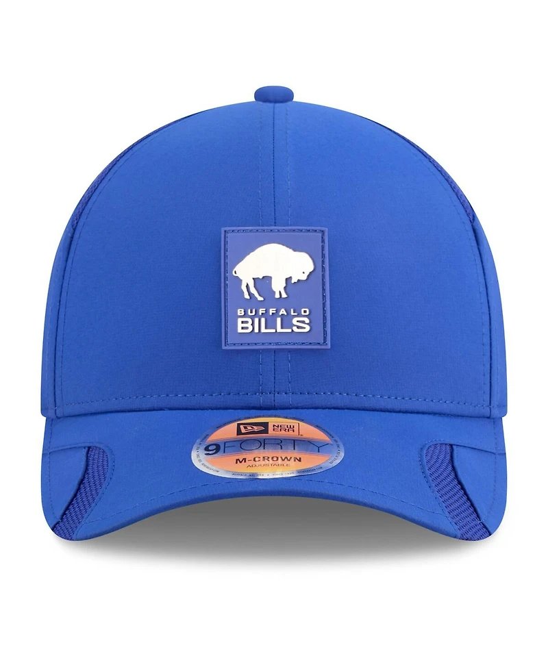 New Era Men's Royal Buffalo Bills 2025 Sideline Throwback M-crown 9FORTY Adjustable Hat