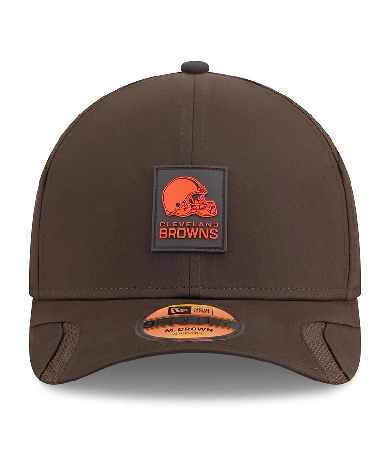 New Era Men's Brown Cleveland Browns 2025 Sideline M-crown 9FORTY Adjustable Hat