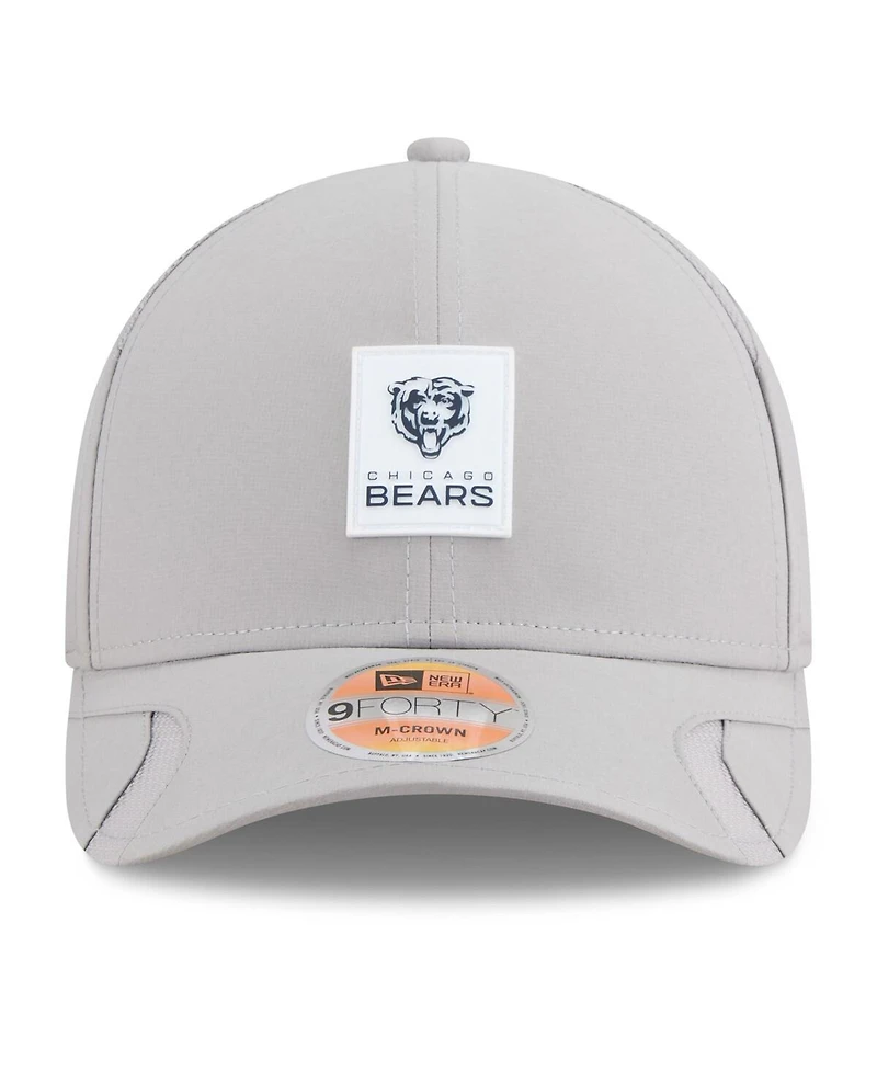 New Era Men's Gray Chicago Bears 2025 Sideline M-crown 9FORTY Adjustable Hat