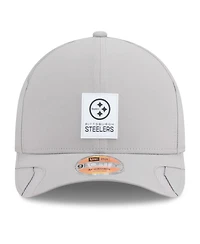 New Era Men's Gray Pittsburgh Steelers 2025 Sideline M-crown 9FORTY Adjustable Hat