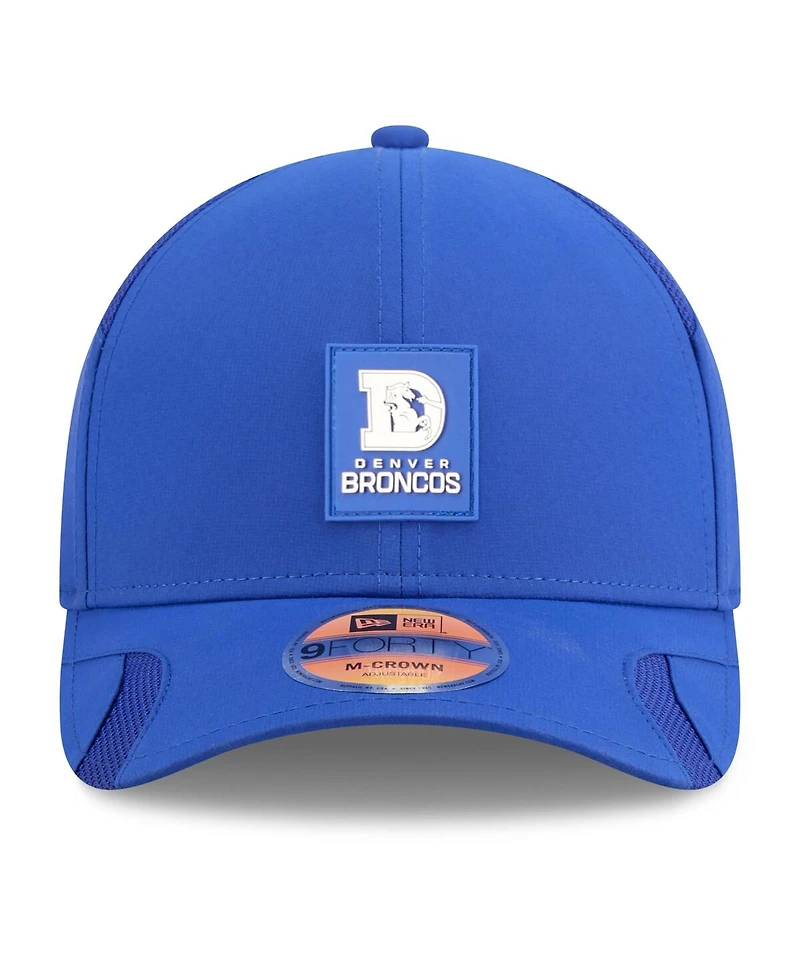 New Era Men's Royal Denver Broncos 2025 Sideline Throwback M-crown 9FORTY Adjustable Hat
