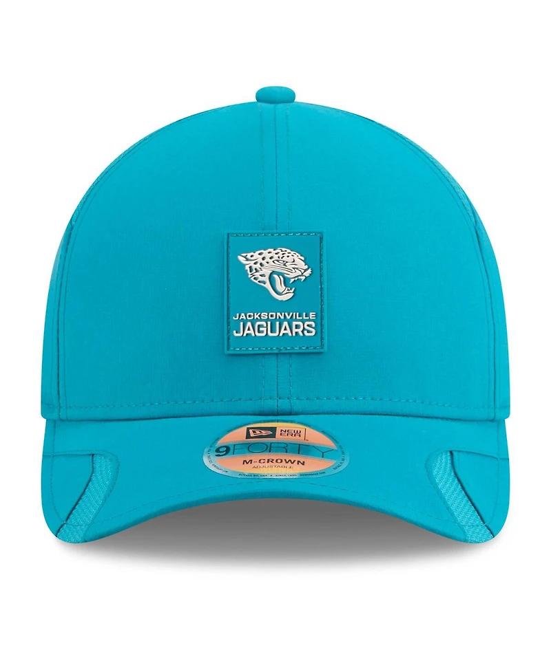 New Era Men's Teal Jacksonville Jaguars 2025 Sideline M-crown 9FORTY Adjustable Hat