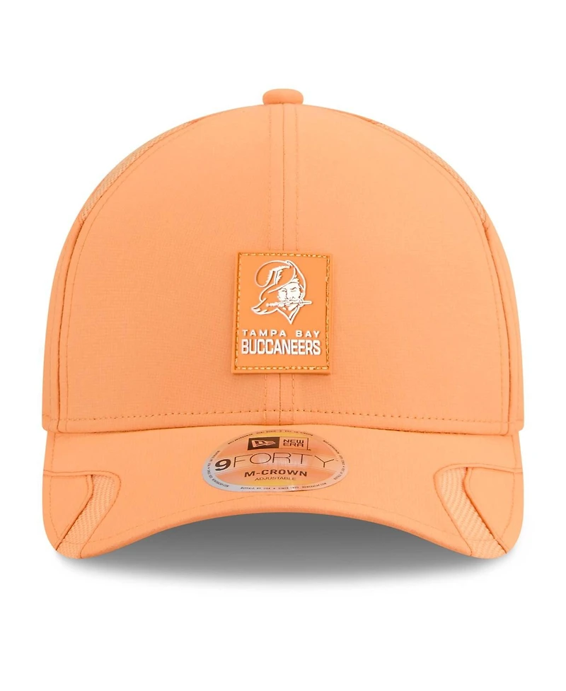 New Era Men's Orange Tampa Bay Buccaneers 2025 Sideline Throwback M-crown 9FORTY Adjustable Hat