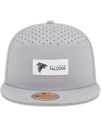 New Era Men's Gray Atlanta Falcons 2025 Sideline Split Panel 9FIFTY Snapback Hat