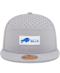 New Era Men's Gray Buffalo Bills 2025 Sideline Split Panel 9FIFTY Snapback Hat
