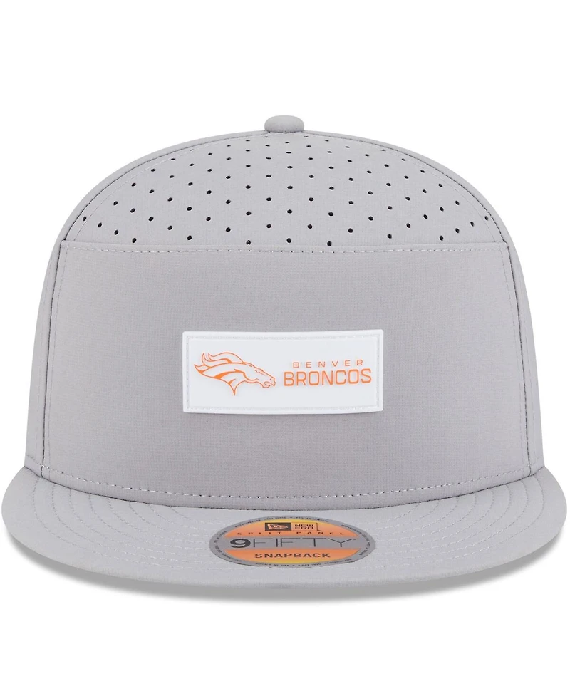 New Era Men's Denver Broncos 2025 Sideline Split Panel 9FIFTY Snapback Hat