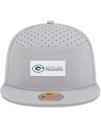New Era Men's Green Green Bay Packers 2025 Sideline Split Panel 9FIFTY Snapback Hat