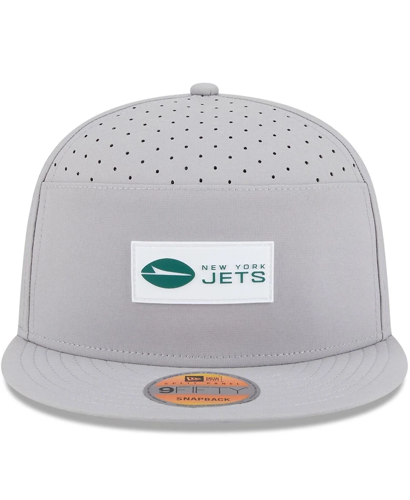 New Era Men's New York Jets 2025 Sideline Split Panel 9FIFTY Snapback Hat