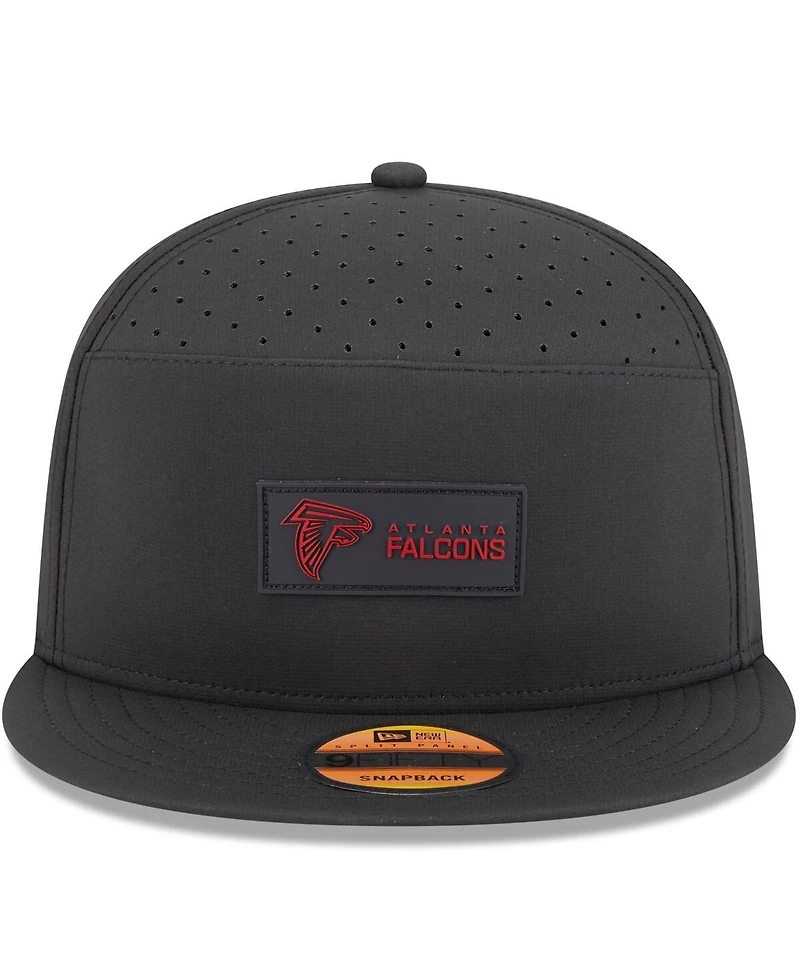 New Era Men's Atlanta Falcons 2025 Sideline Split Panel 9FIFTY Snapback Hat