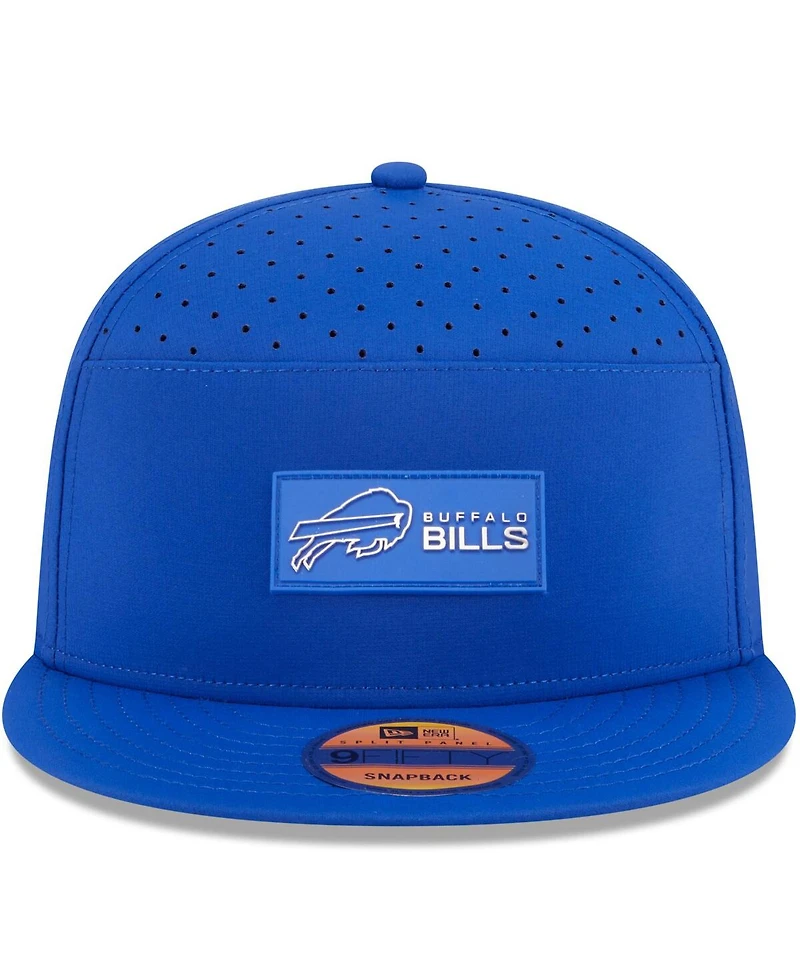 New Era Men's Royal Buffalo Bills 2025 Sideline Split Panel 9FIFTY Snapback Hat
