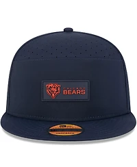 New Era Men's Navy Chicago Bears 2025 Sideline Split Panel 9FIFTY Snapback Hat
