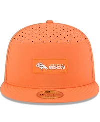 New Era Men's Orange Denver Broncos 2025 Sideline Split Panel 9FIFTY Snapback Hat