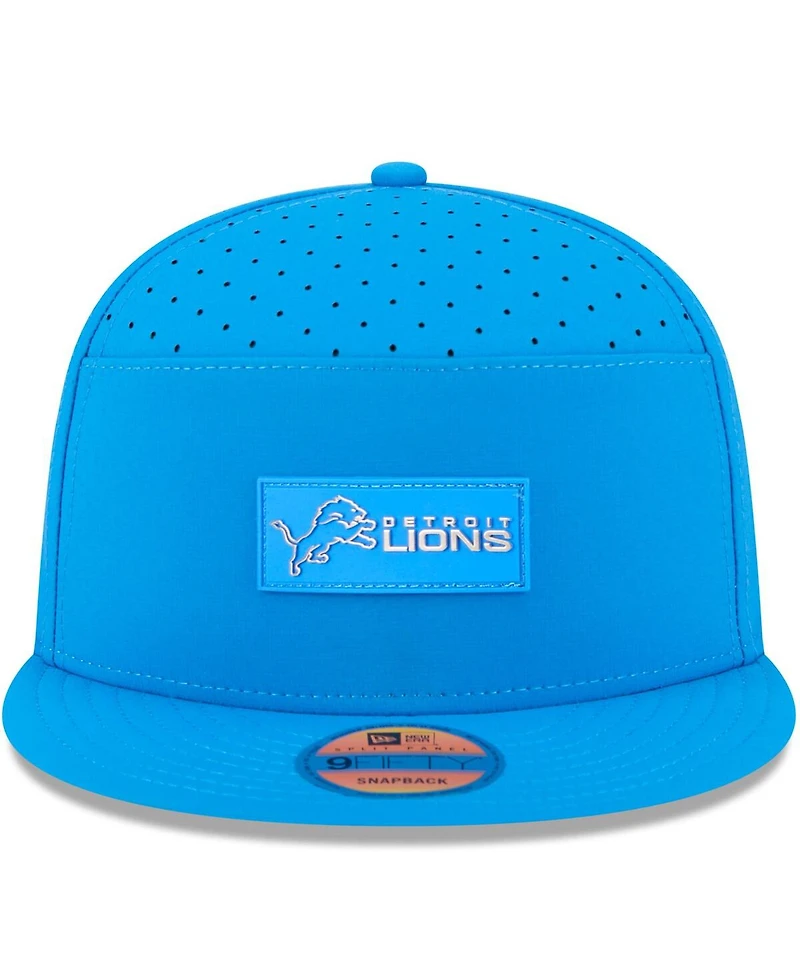 New Era Men's Detroit Lions 2025 Sideline Split Panel 9FIFTY Snapback Hat