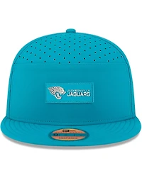 New Era Men's Teal Jacksonville Jaguars 2025 Sideline Split Panel 9FIFTY Snapback Hat