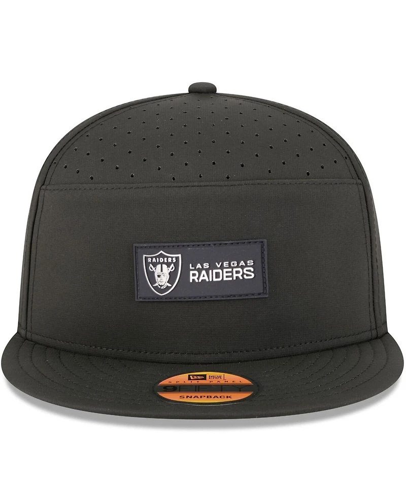 New Era Men's Las Vegas Raiders 2025 Sideline Split Panel 9FIFTY Snapback Hat