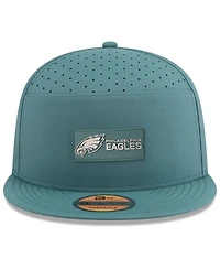 New Era Men's Midnight Green Philadelphia Eagles 2025 Sideline Split Panel 9FIFTY Snapback Hat