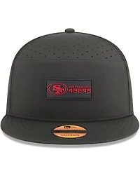 New Era Men's Black San Francisco 49ers 2025 Sideline Split Panel 9FIFTY Snapback Hat