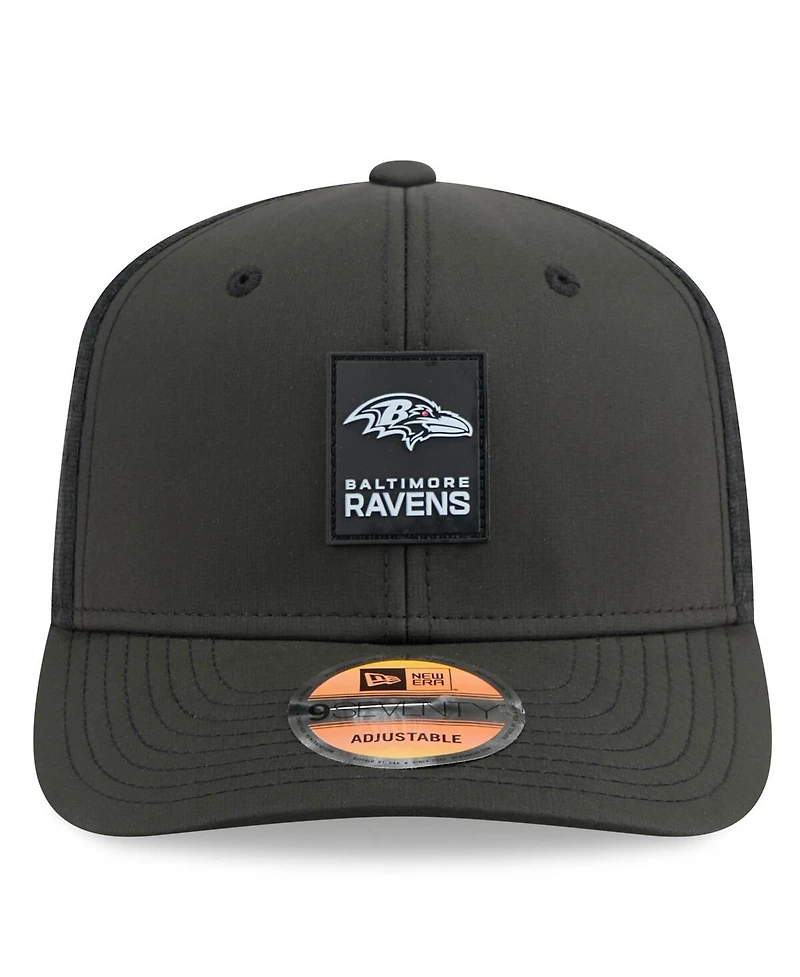 New Era Men's Baltimore Ravens 2025 Sideline 9SEVENTY Trucker Adjustable Hat
