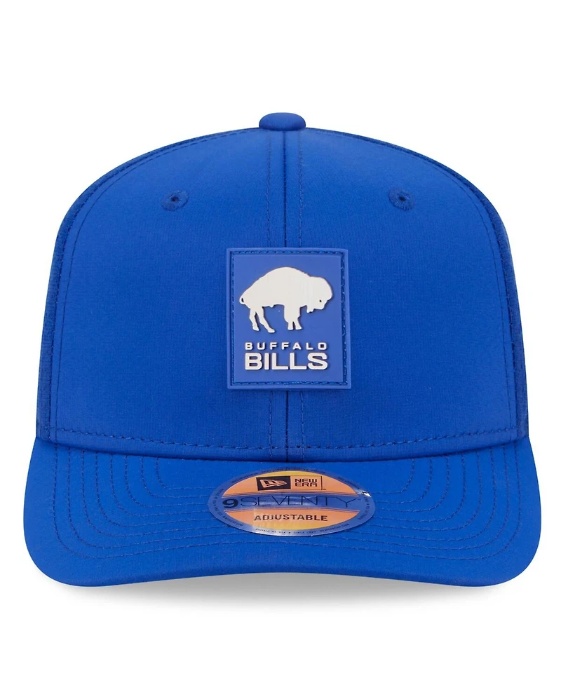 New Era Men's Royal Buffalo Bills 2025 Sideline Throwback 9SEVENTY Trucker Adjustable Hat