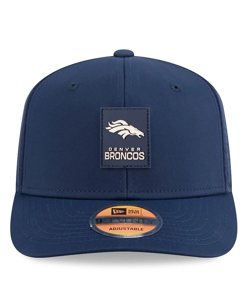 New Era Men's Navy Denver Broncos 2025 Sideline 9SEVENTY Trucker Adjustable Hat