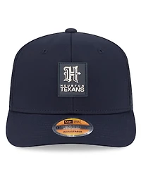 New Era Men's Navy Houston Texans 2025 Sideline H-Town 9SEVENTY Trucker Adjustable Hat