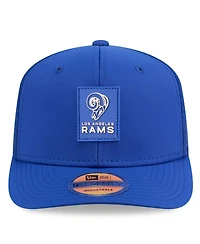 New Era Men's Royal Los Angeles Rams 2025 Sideline Throwback 9SEVENTY Trucker Adjustable Hat