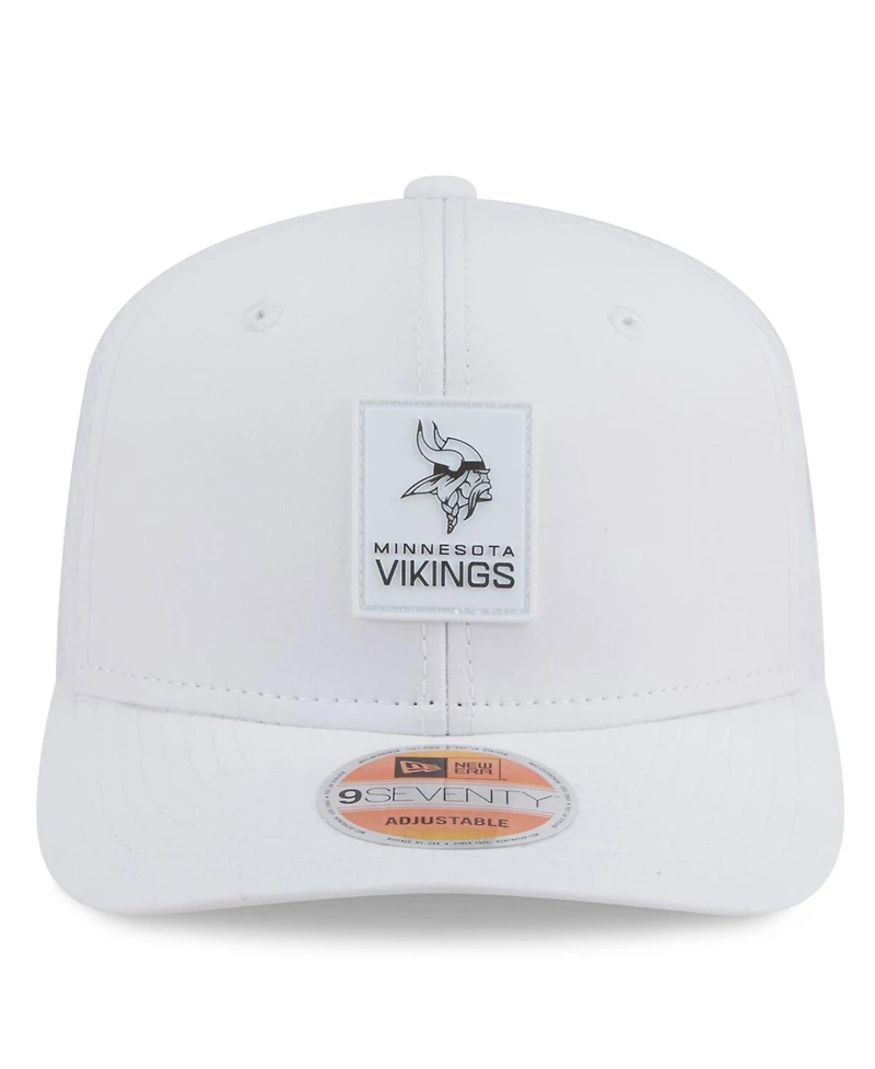New Era Men's White Minnesota Vikings 2025 Sideline 9SEVENTY Trucker Adjustable Hat