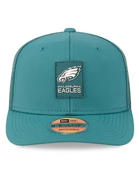 New Era Men's Green Philadelphia Eagles 2025 Sideline 9SEVENTY Trucker Adjustable Hat