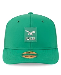 New Era Men's Kelly Green Philadelphia Eagles 2025 Sideline Throwback 9SEVENTY Trucker Adjustable Hat
