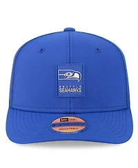 New Era Men's Royal Seattle Seahawks 2025 Sideline Throwback 9SEVENTY Trucker Adjustable Hat
