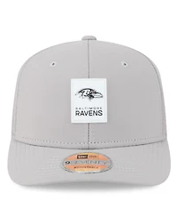 New Era Men's Gray Baltimore Ravens 2025 Sideline 9SEVENTY Adjustable Trucker Hat