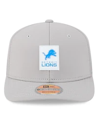 New Era Men's Gray Detroit Lions 2025 Sideline 9SEVENTY Adjustable Trucker Hat