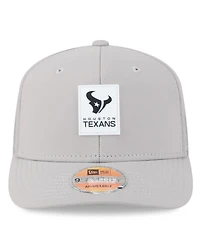 New Era Men's Gray Houston Texans 2025 Sideline 9SEVENTY Adjustable Trucker Hat
