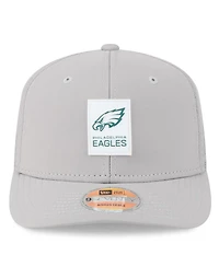 New Era Men's Gray Philadelphia Eagles 2025 Sideline 9SEVENTY Adjustable Trucker Hat