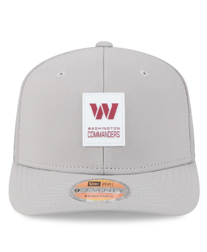 New Era Men's Gray Washington Commanders 2025 Sideline 9SEVENTY Adjustable Trucker Hat