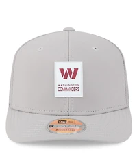 New Era Men's Gray Washington Commanders 2025 Sideline 9SEVENTY Adjustable Trucker Hat