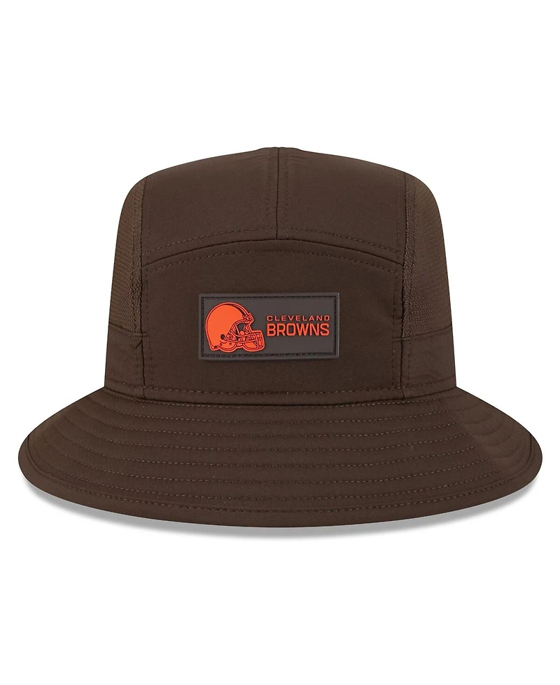 New Era Men's Brown Cleveland Browns 2025 Sideline Bucket Hat
