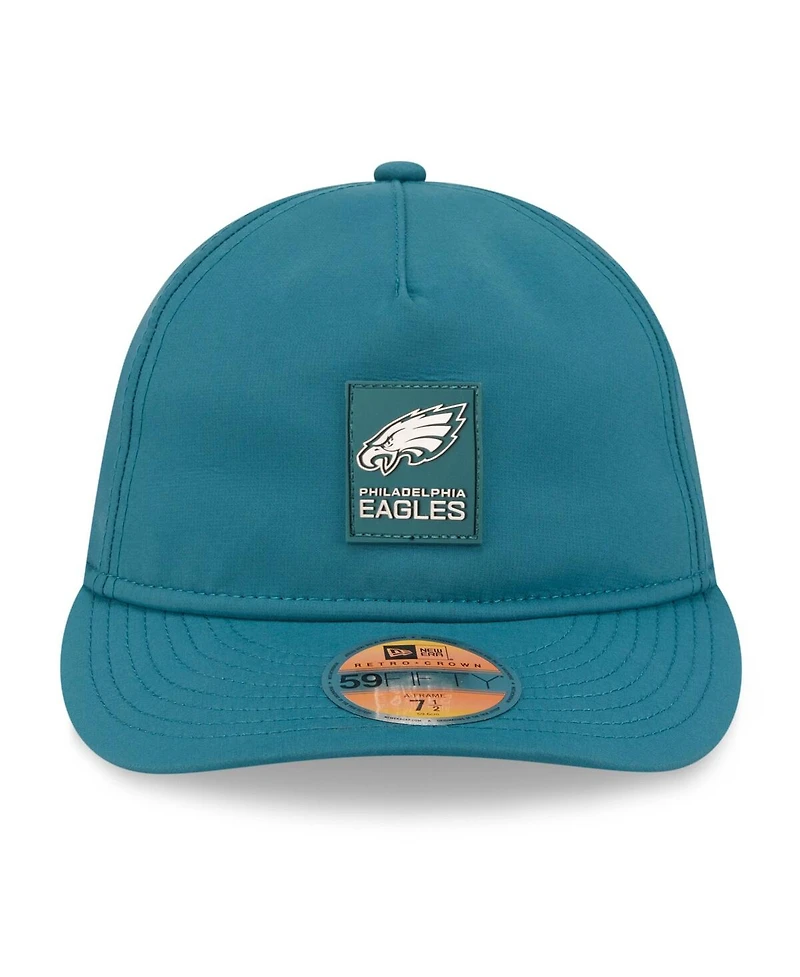 New Era Men's Midnight Green Philadelphia Eagles 2025 Sideline Retro Crown 59FIFTY Fitted Hat