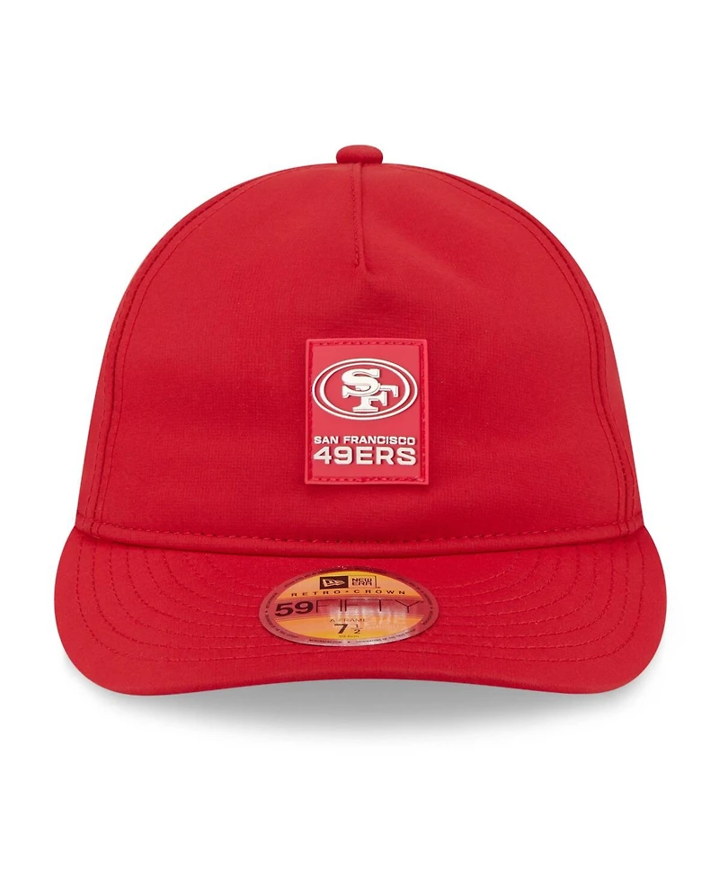 New Era Men's Scarlet San Francisco 49ers 2025 Sideline Retro Crown 59FIFTY Fitted Hat
