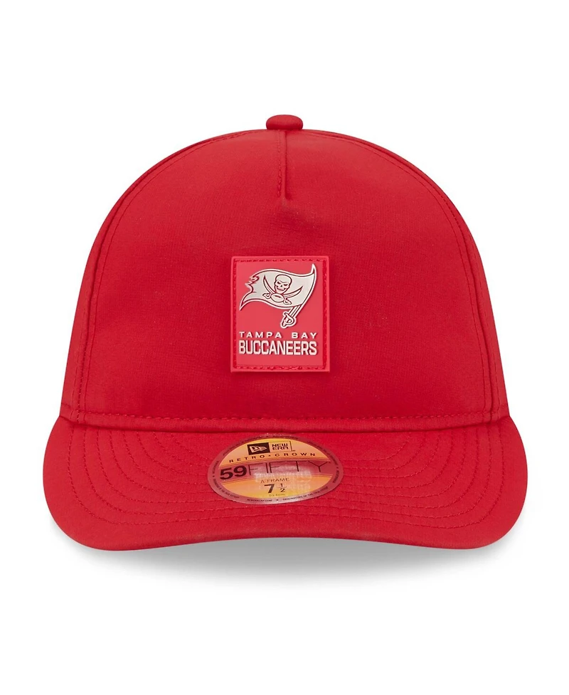 New Era Men's Red Tampa Bay Buccaneers 2025 Sideline Retro Crown 59FIFTY Fitted Hat