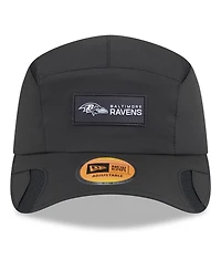 New Era Men's Black Baltimore Ravens 2025 Sideline Runner Adjustable Hat